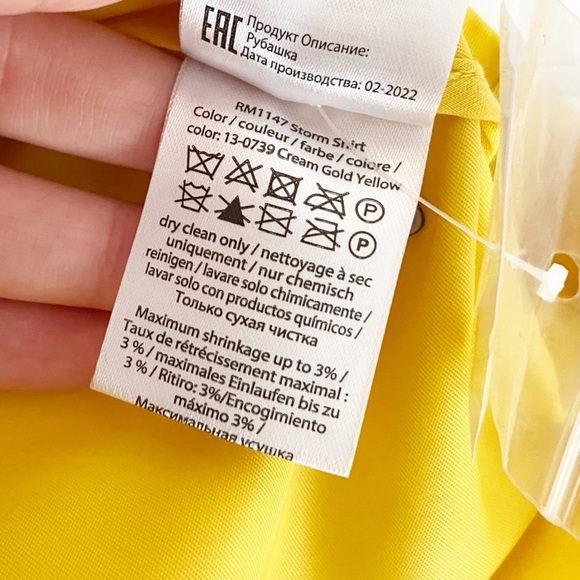 New Remain Birger Christensen Storm Shirt Jacket Yellow Size 10 - Picture 7 of 9